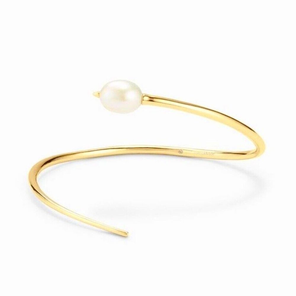 Stella & Dot + Rebecca Minkoff Natriella Pearl Cuff Bracelet Gold Tone 4767